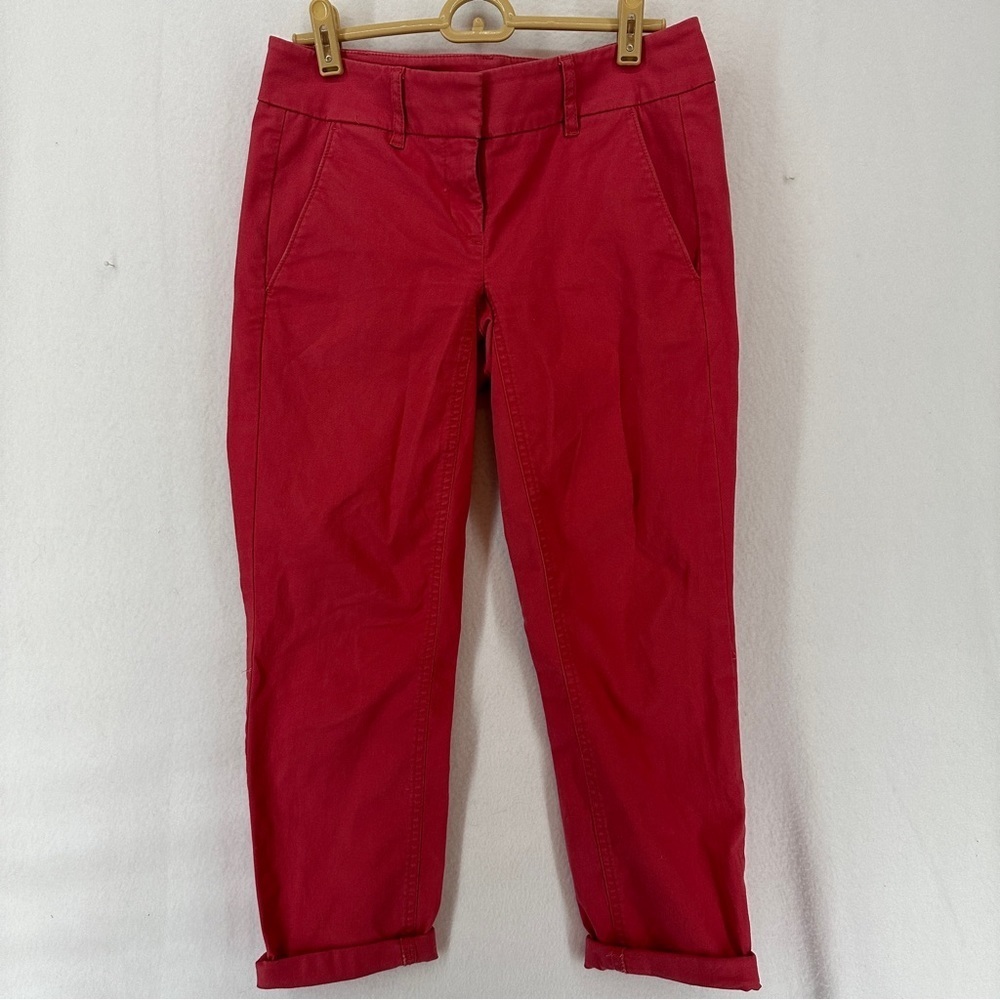 Ann Taylor Loft Marisa Low Waist Capri Pants Size 00P Salmon Pink